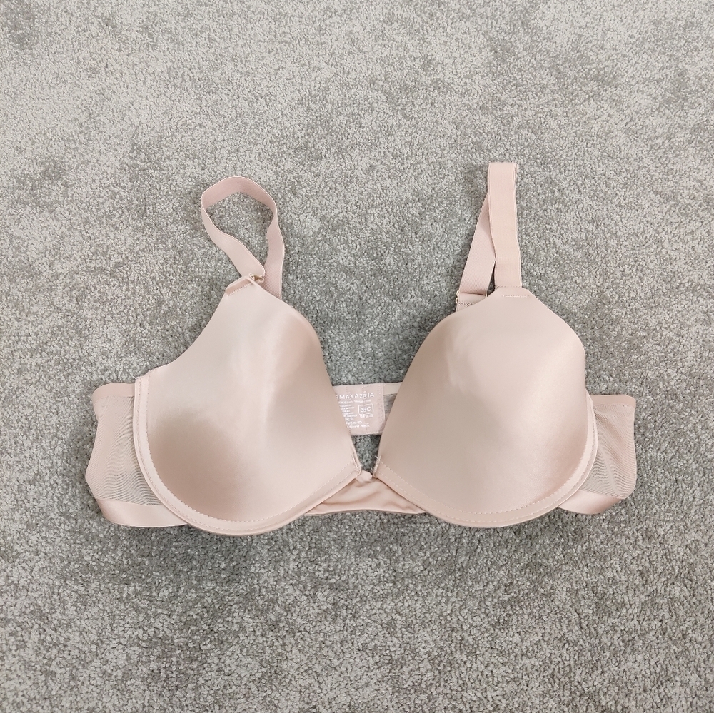 Bcbgmaxazria Women's Mesh Nude Bra Size 38C NEW